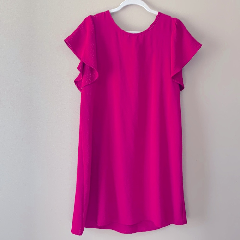 NWOT FSL apparel Large Magenta Bow Dress